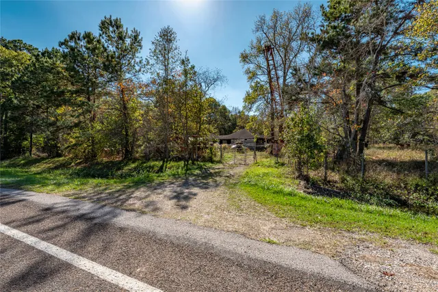 a backyard of a house with lots of green space