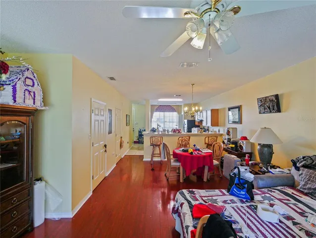 a living room with lots of furniture