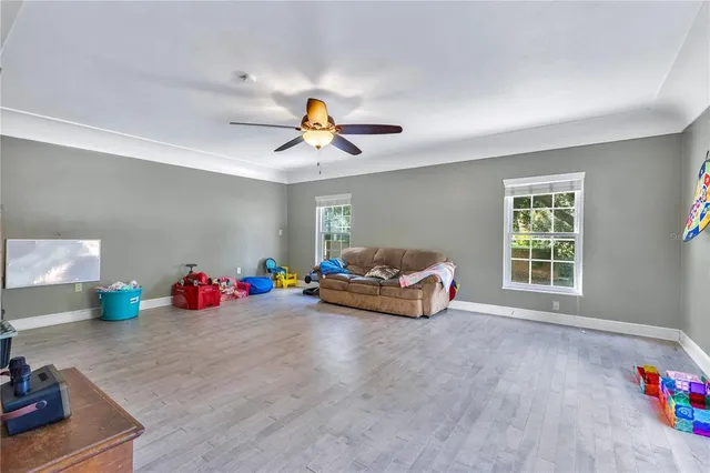 a view of a livingroom with toys