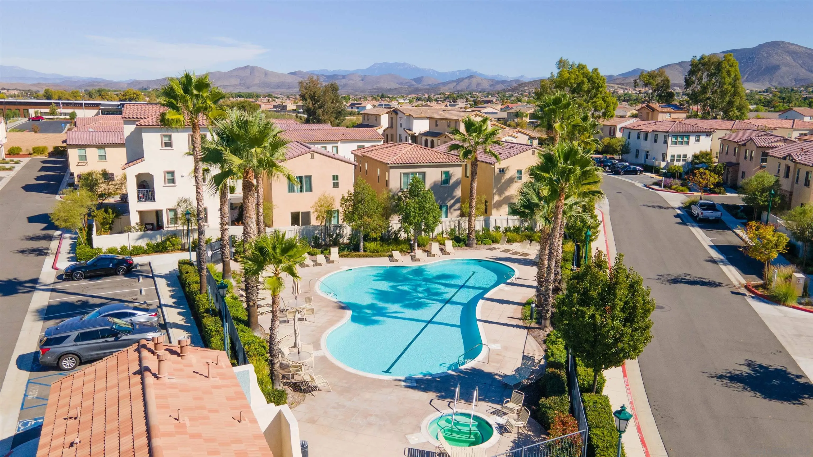 31556 Alicante Loop Winchester, CA 92596 - Photo 45 of 46 an aerial view of residential houses with outdoor space and parking