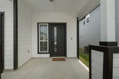 a view of front door of house
