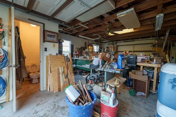 a view of a storage room with washer and dryer