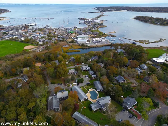an aerial view of multiple house