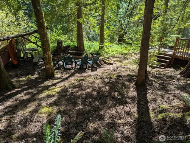a view of outdoor space with seating area