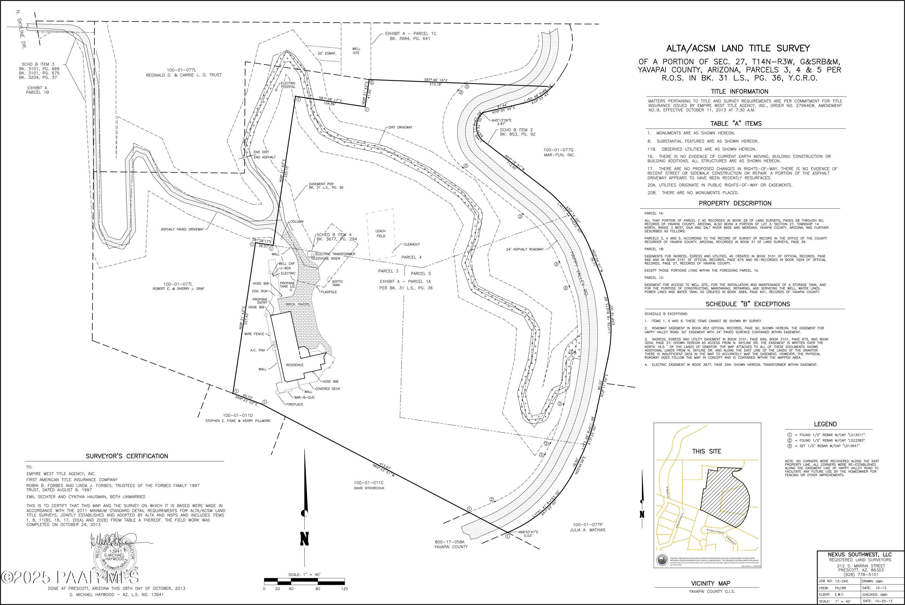 1515 North Happy Valley Road Prescott, AZ 86305 - Photo 81 of 89 Alta Survey