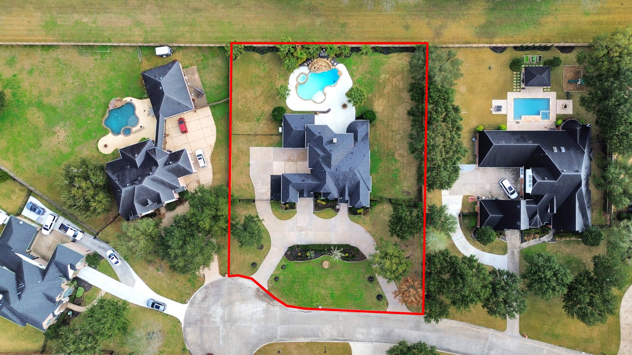 2211 Braer Ridge Drive Katy, TX 77494 - Photo 25 of 50 an aerial view of a house with outdoor space swimming pool