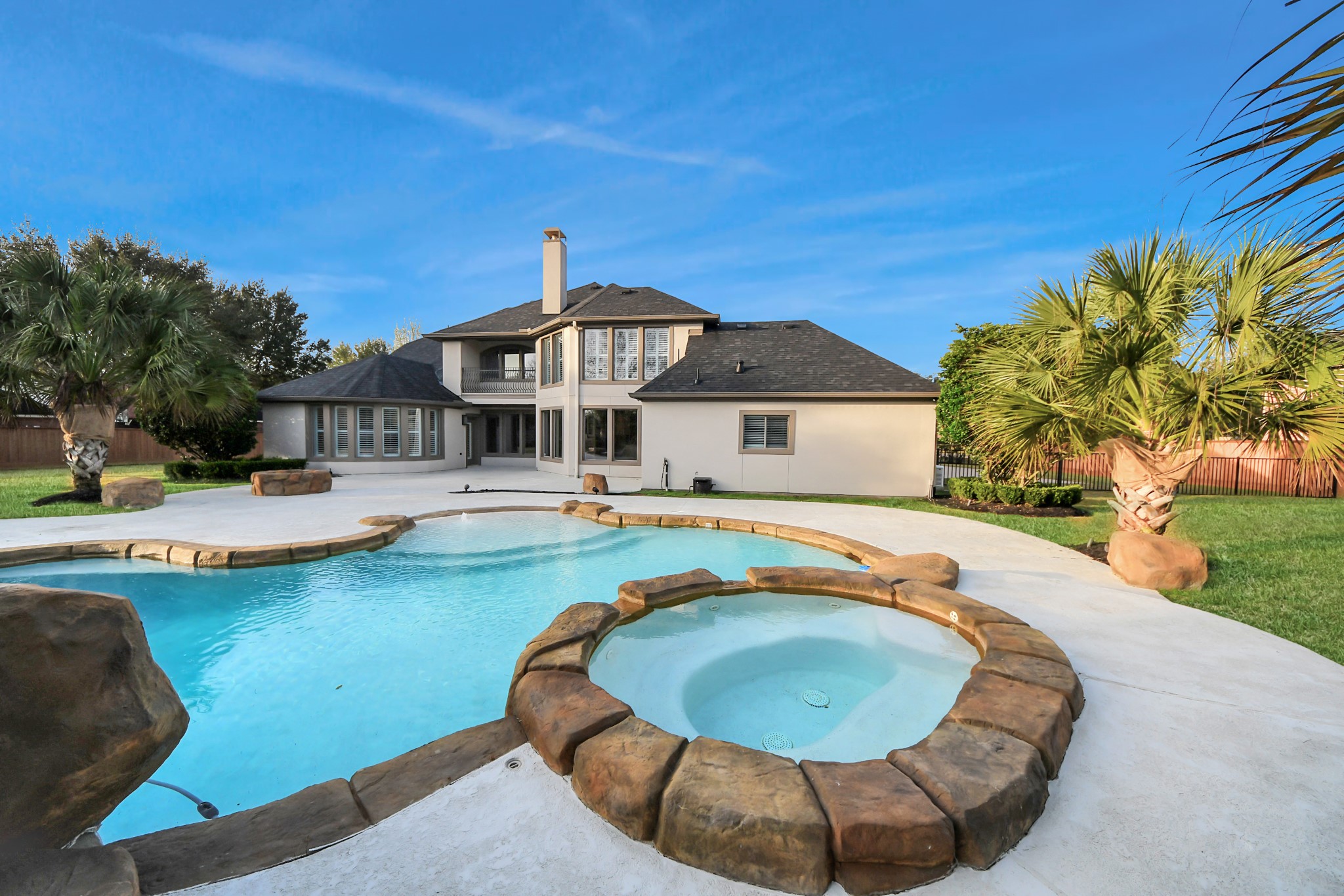 2211 Braer Ridge Drive Katy, TX 77494 - Photo 28 of 50 a view of a house with swimming pool and sitting area