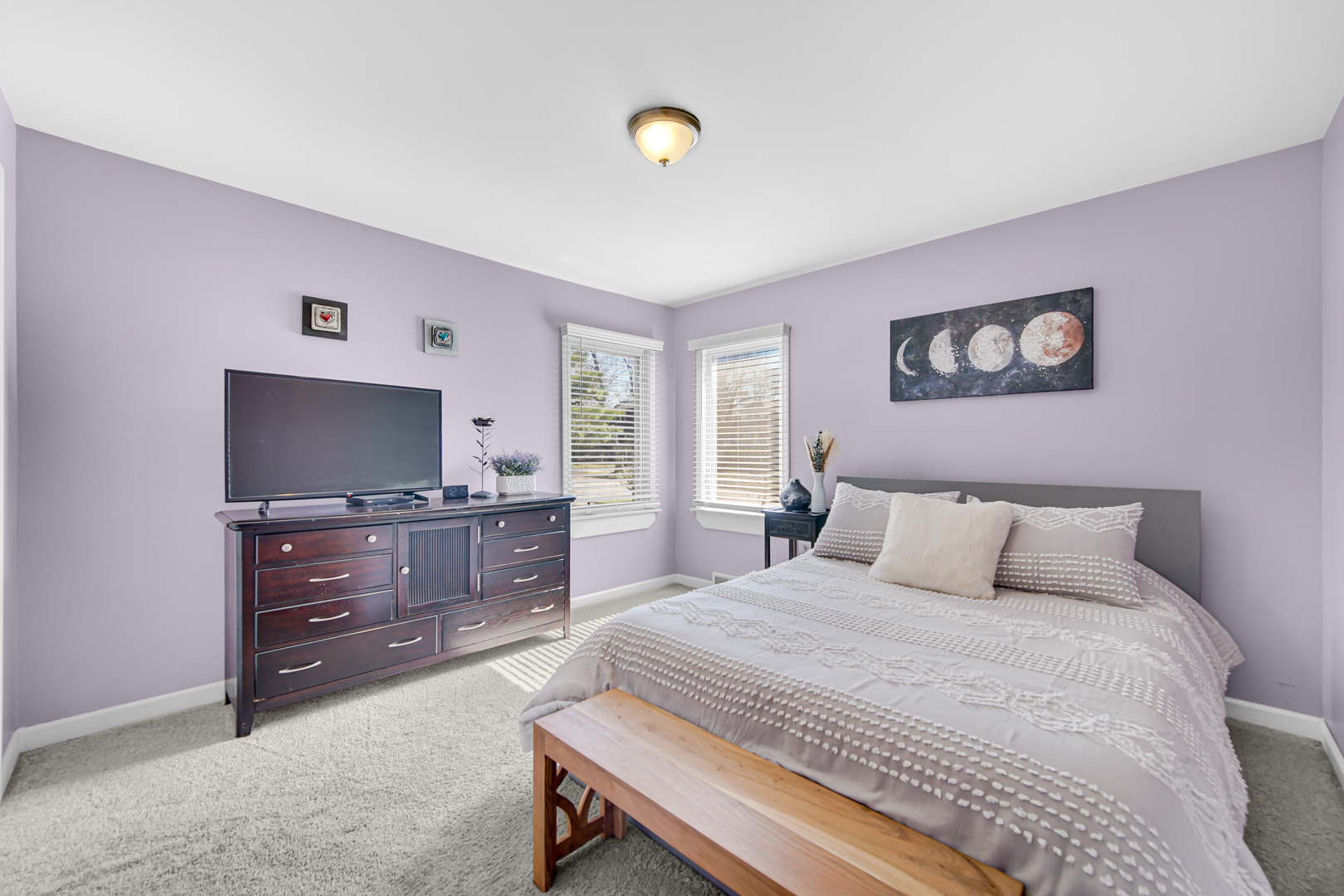 1634 Burr Oak Road Homewood, IL 60430 - Photo 14 of 36 a bedroom with a bed and a flat screen tv