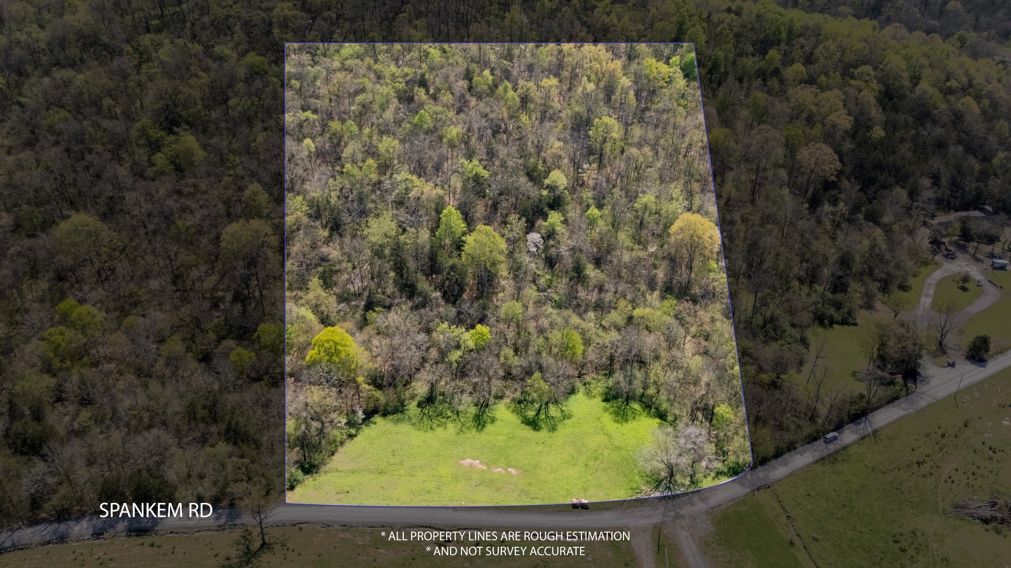 a view of a small yard