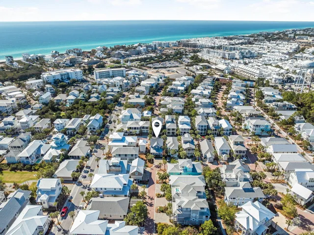an aerial view of multiple house
