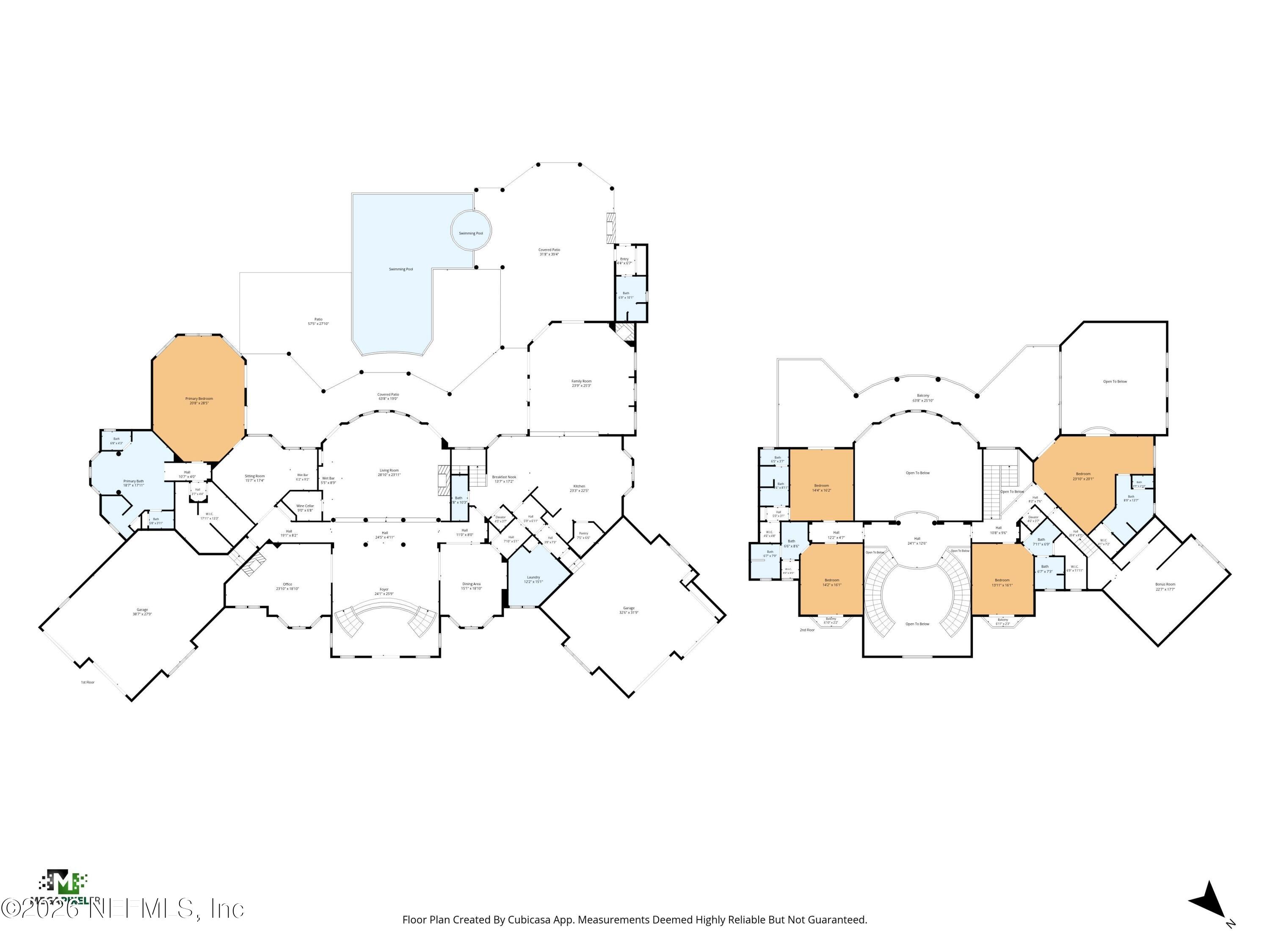 344 Broward Road Jacksonville, FL 32218 - Photo 72 of 72 133-Floorplan Both Floors Dimensions