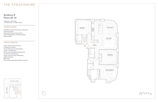 $3,455,000 | 400 East 84th Street, Unit 41B | Upper East Side