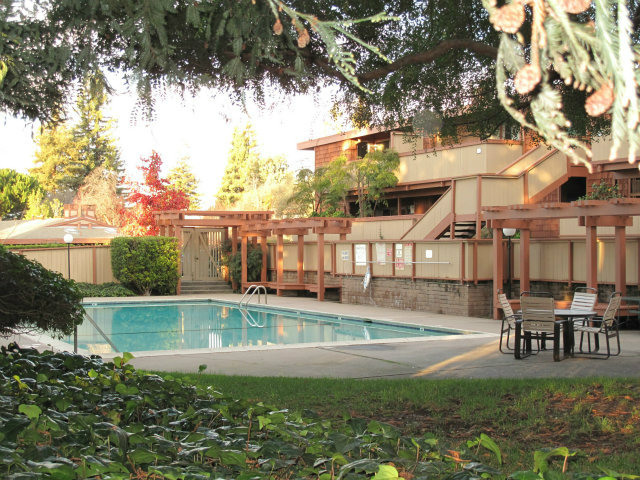 500 West Middlefield Road, Unit 154 Mountain View, CA 94043 - Photo 15 of 16 a view of yard with swimming pool and seating area