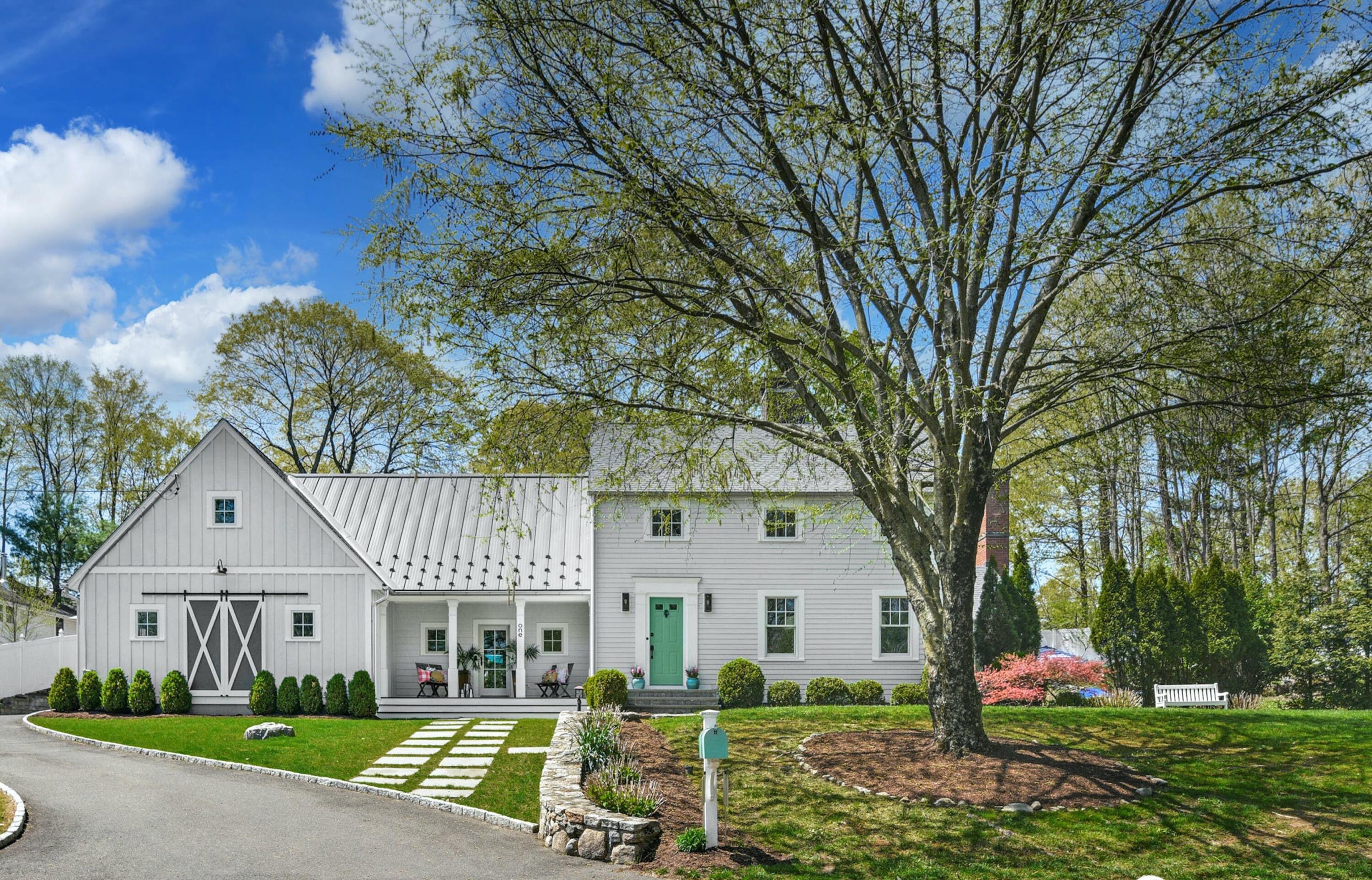 1 Fairmead Road Darien, CT 06820 - Photo 2 of 40 a view of house with a big yard and large trees