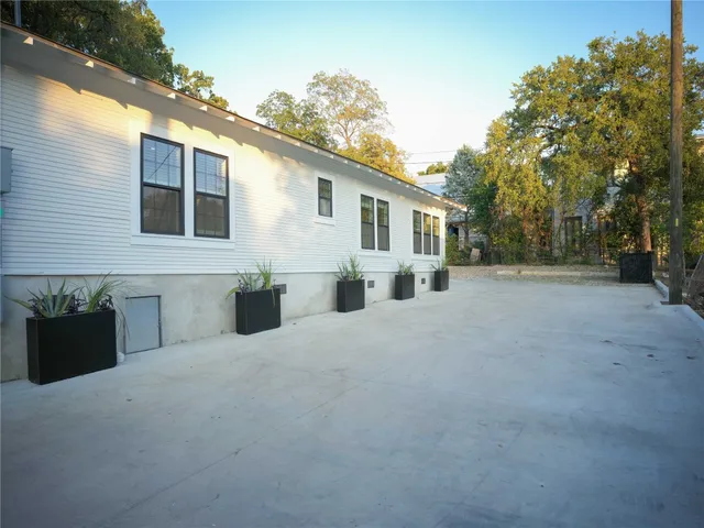 a view of a house with a patio