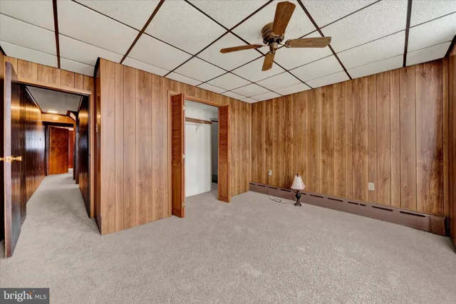 a view of an empty room with painted walls