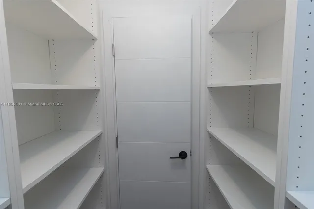 a hallway with closet