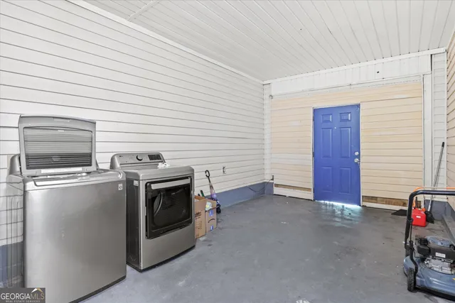 a view of a trees with a yard