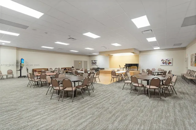 a view of a swimming pool and an ocean view