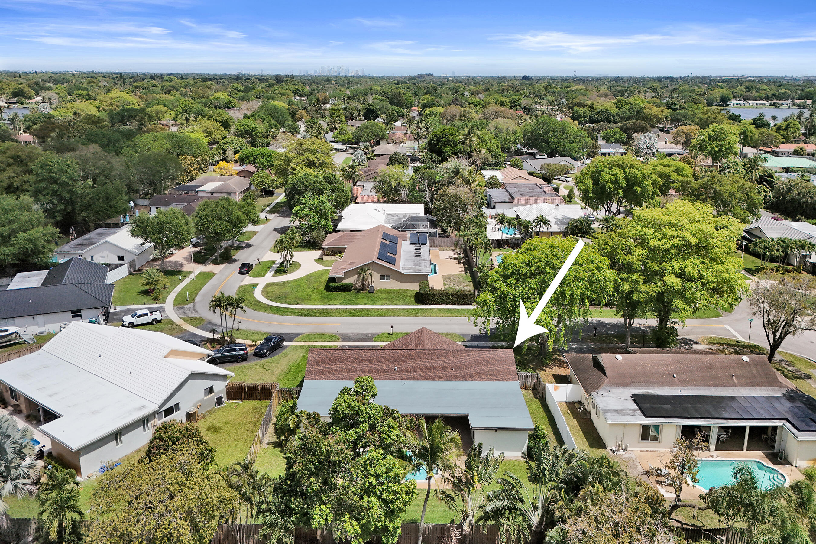 1321 Southwest 74th Terrace Plantation, FL 33317 - Photo 50 of 59 an aerial view of a house with a garden
