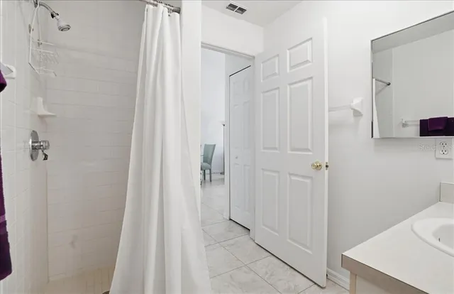 a view of a bathroom with sink
