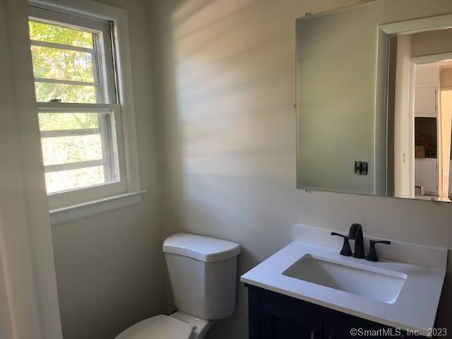 13 Hollow Tree Ridge Road Darien, CT 06820 - Photo 5 of 12 a bathroom with a sink a toilet and a mirror