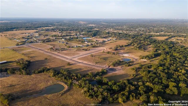 an aerial view of multiple house
