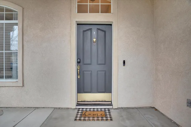a view of front door of house