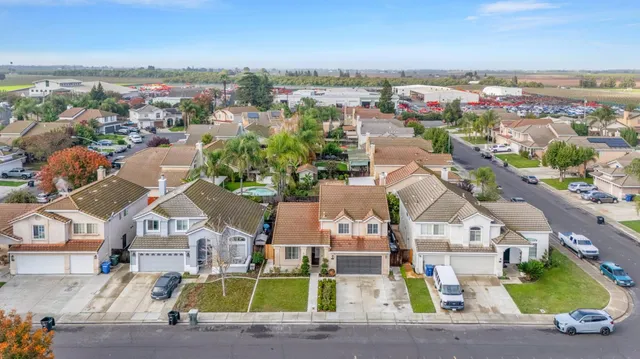 an aerial view of multiple house