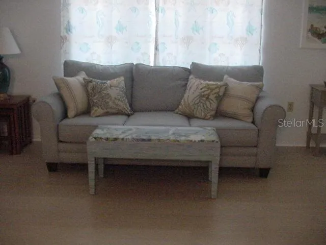 a living room with furniture and a couch