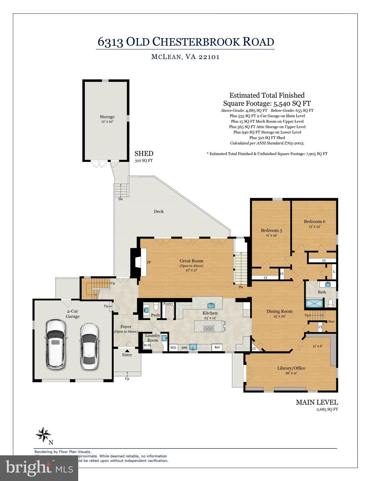 6313 Old Chesterbrook Road McLean, VA 22101 - Photo 50 of 51 Main Level Floor Plan