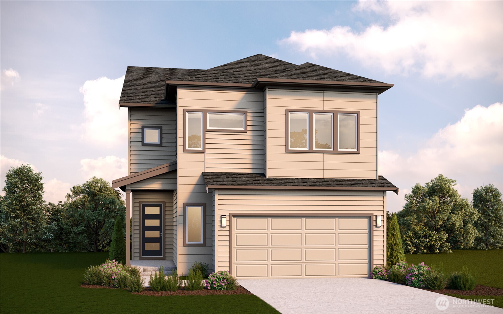 3822 194th Street Southeast Bothell, WA 98012 - Photo 1 of 33 a front view of a house with garden