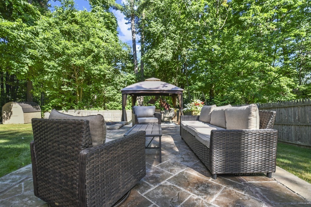 146 South Row Road Lunenburg, MA 01462 - Photo 29 of 32 a view of outdoor sitting area with furniture and a garden