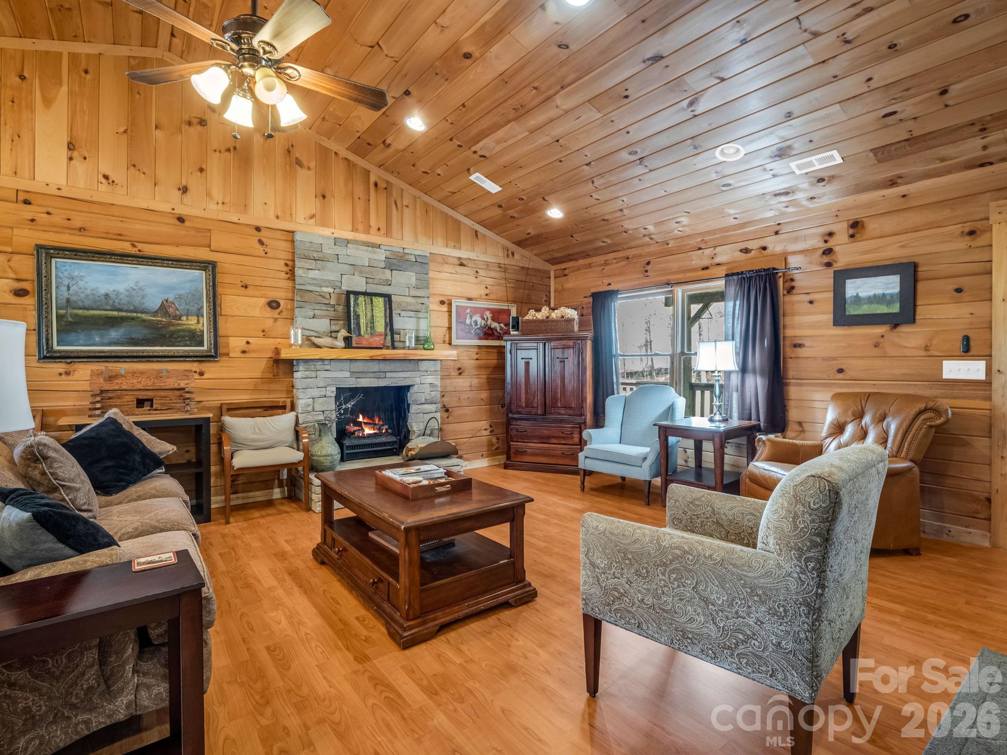 1050 Cross Ridge Drive Rutherfordton, NC 28139 - Photo 14 of 48 a living room with furniture and a fireplace