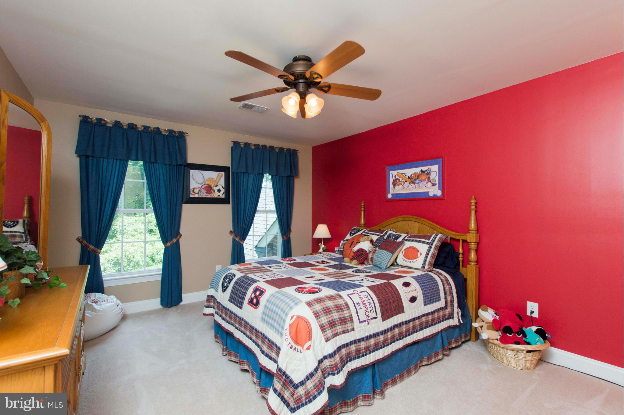 2320 Pleasantville Road Fallston, MD 21047 - Photo 21 of 30 a bedroom with a bed and a chandelier