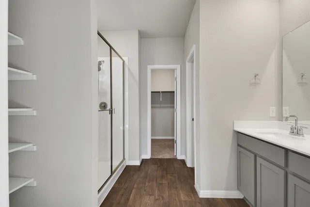 a view of walk in closet