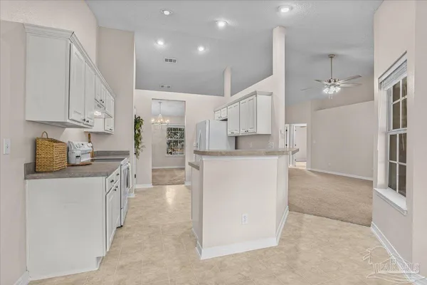 a view of livingroom with windows