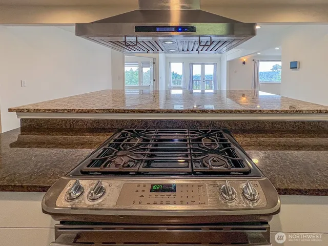 a close view of a stove