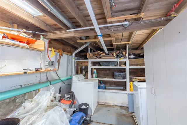 a view of storage and utility room