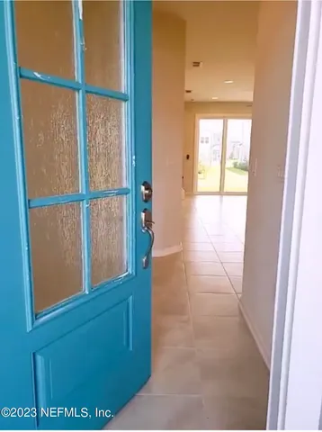 view of living room with a window