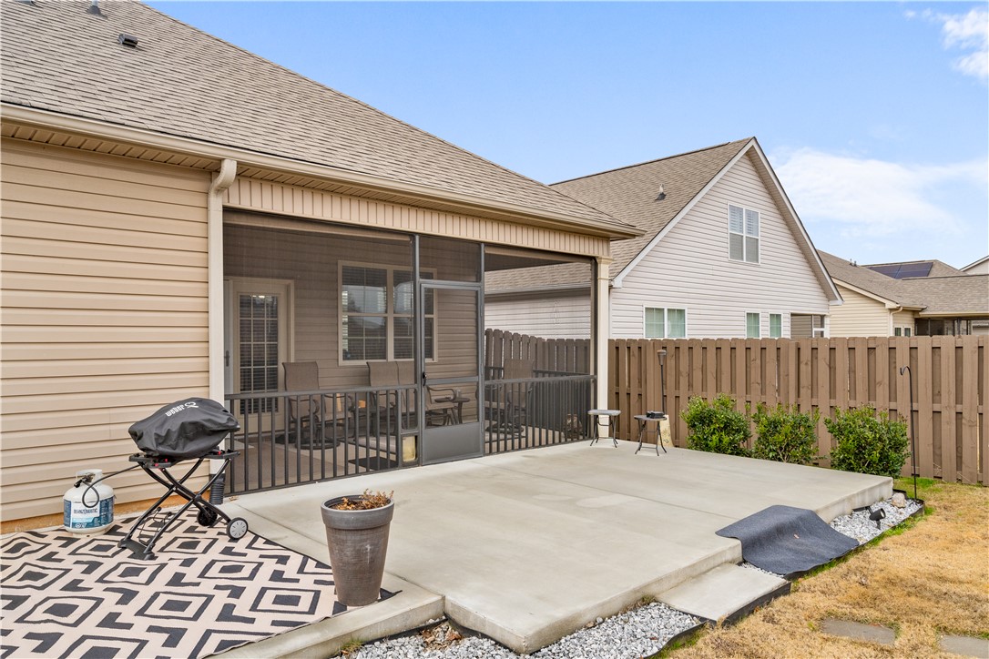 120 Rossmoor Court Anderson, SC 29621 - Photo 29 of 32 This inviting patio offers a seamless transition to outdoor living and private relaxation.