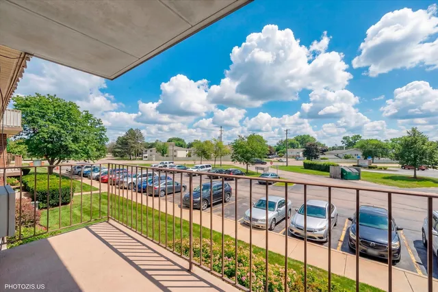 a view of a balcony with lake view