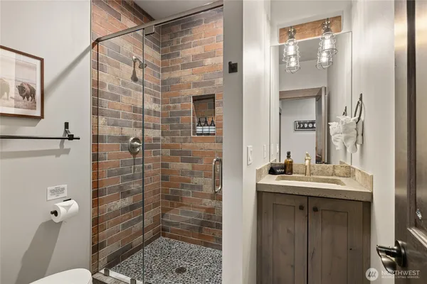 a view of a sink from a patio