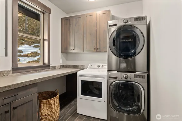 a view of lake from a city