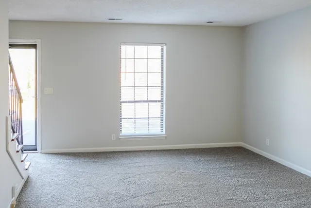 an empty room with a window