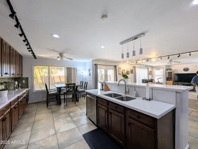 a bathroom with a glass door shower