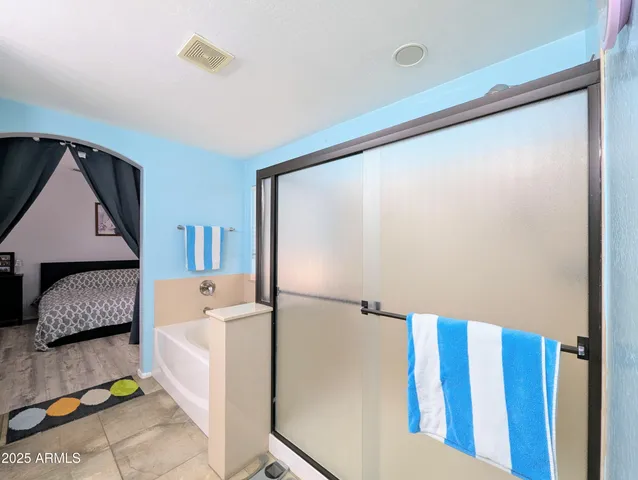 a view of living room filled with furniture and a couch