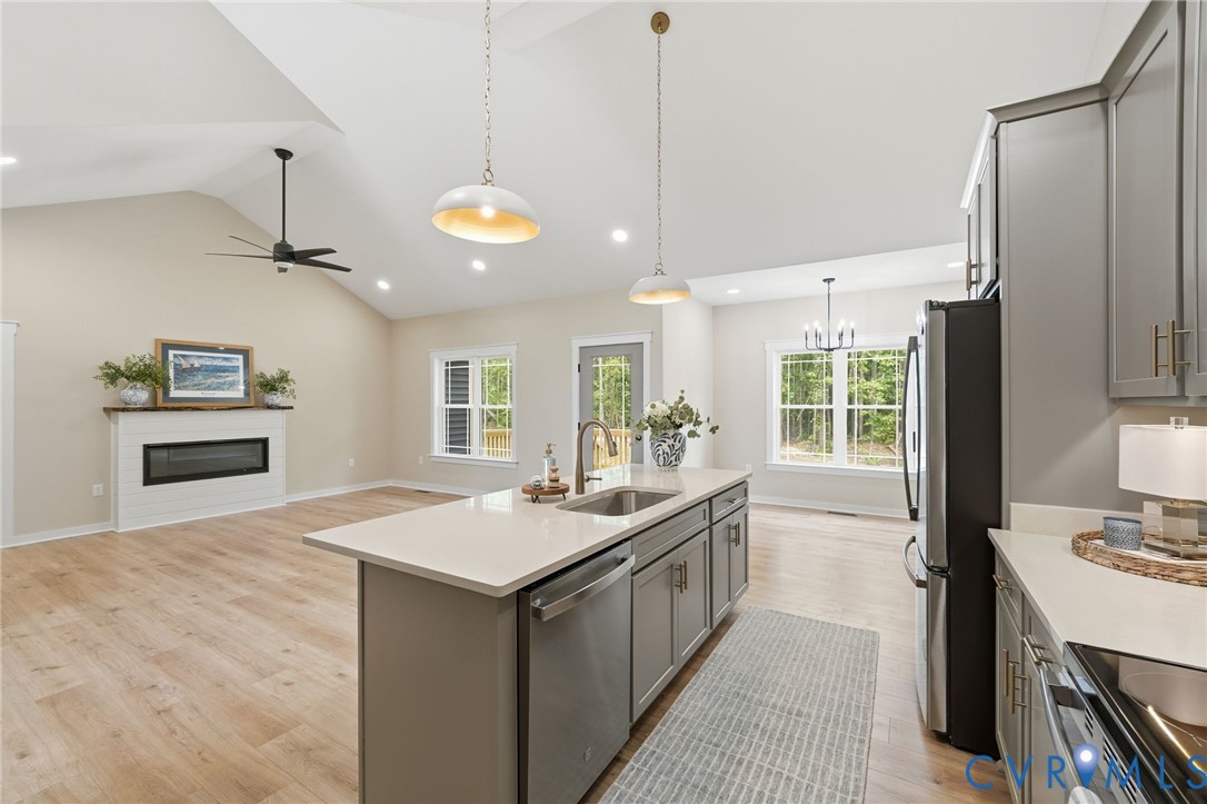 239 Bumpass Road Bumpass, VA 23024 - Photo 17 of 44 Open-concept living area featuring a kitchen islan