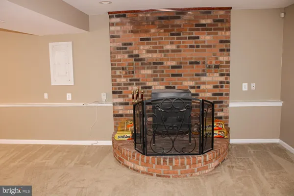 a view of a fireplace