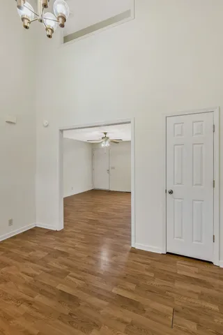 wooden floor in white room